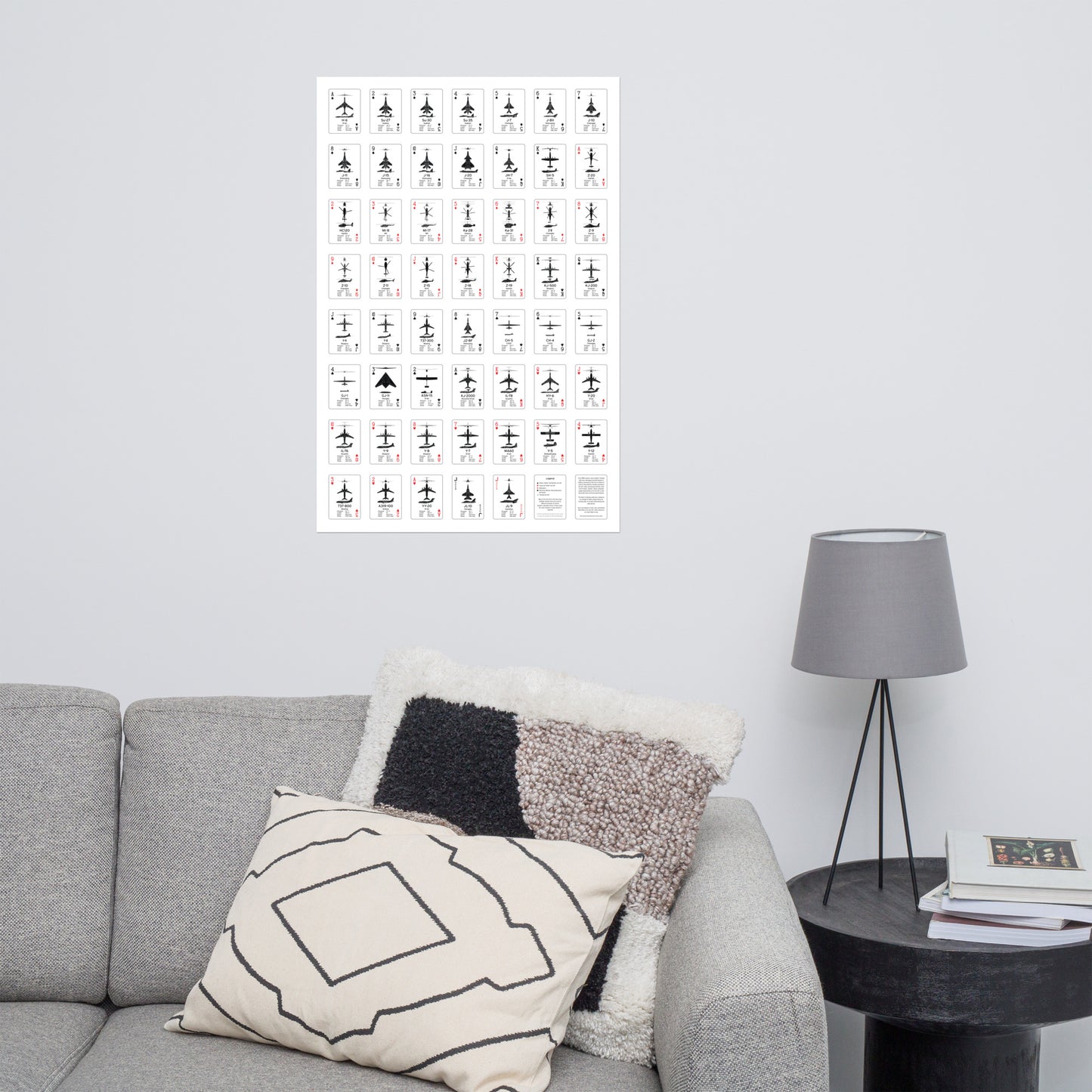 Aircraft Recognition Playing Cards Poster - Chinese People's Liberation Army Edition