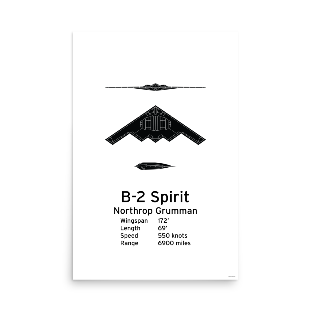 B-2 Spirit Poster - Stealth Strategic Bomber – Recon Cards