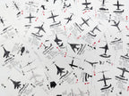 Russian Federation aircraft recognition playing cards spread showing strategic bombers and frontline fighters