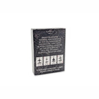 Recon Cards PLA edition playing cards box (rear) with linen embossed finish, printed in the USA
