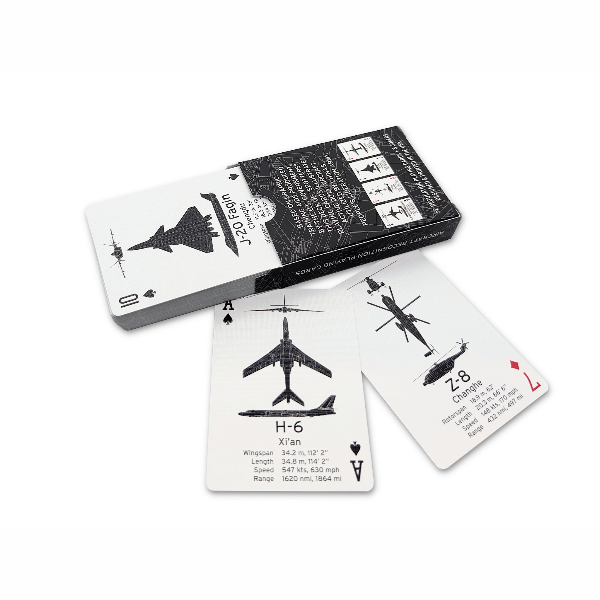 Aircraft Recognition Playing Cards - Chinese People's Liberation Army Edition