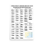 Ship Recognition Playing Cards Poster: Chinese People's Liberation Army Edition - Armament Guide