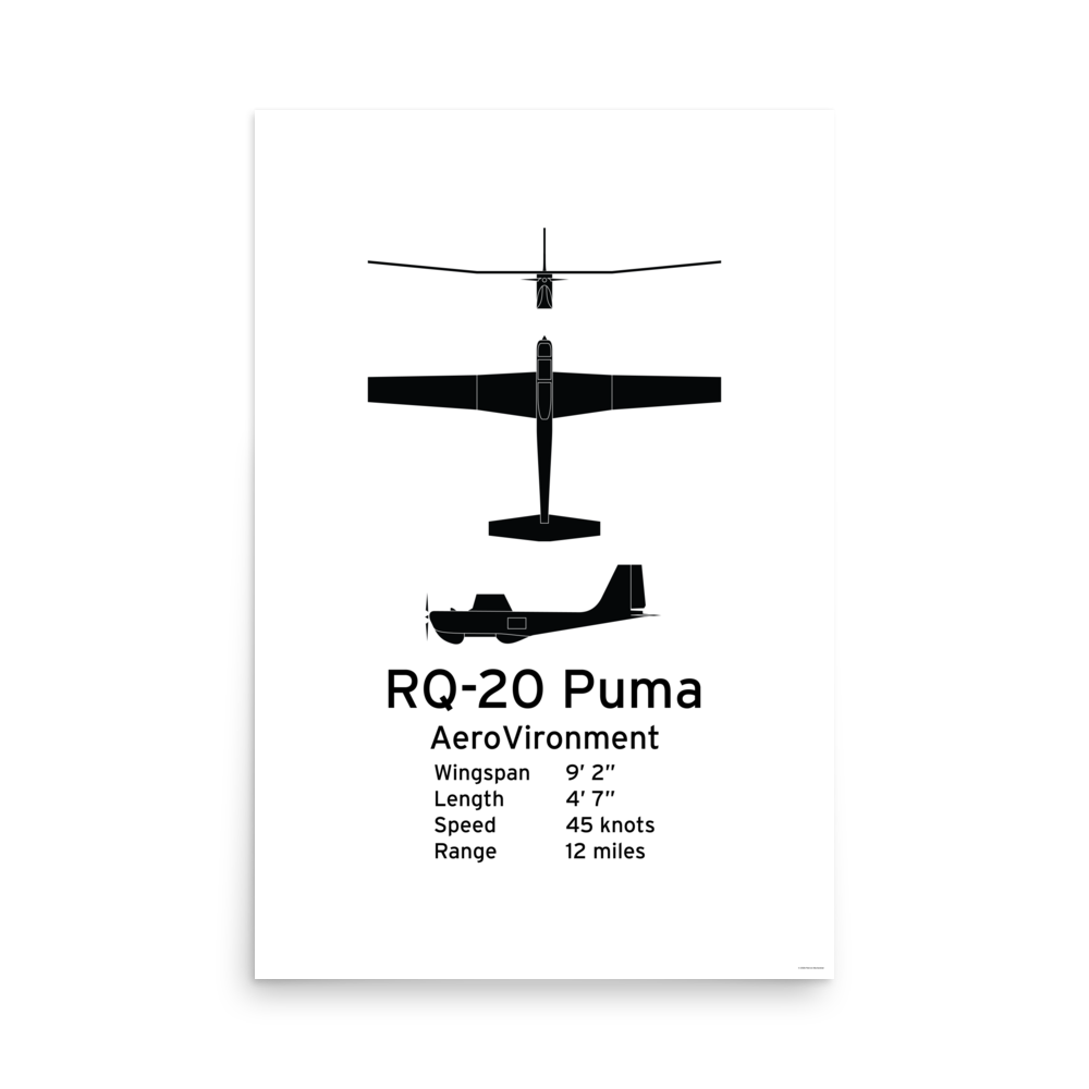 RQ-20 Puma Poster - Small Hand-Launched Surveillance UAS