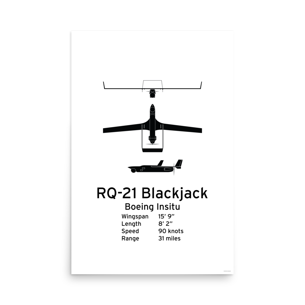 RQ-21 Blackjack Poster - Naval Small Tactical UAS