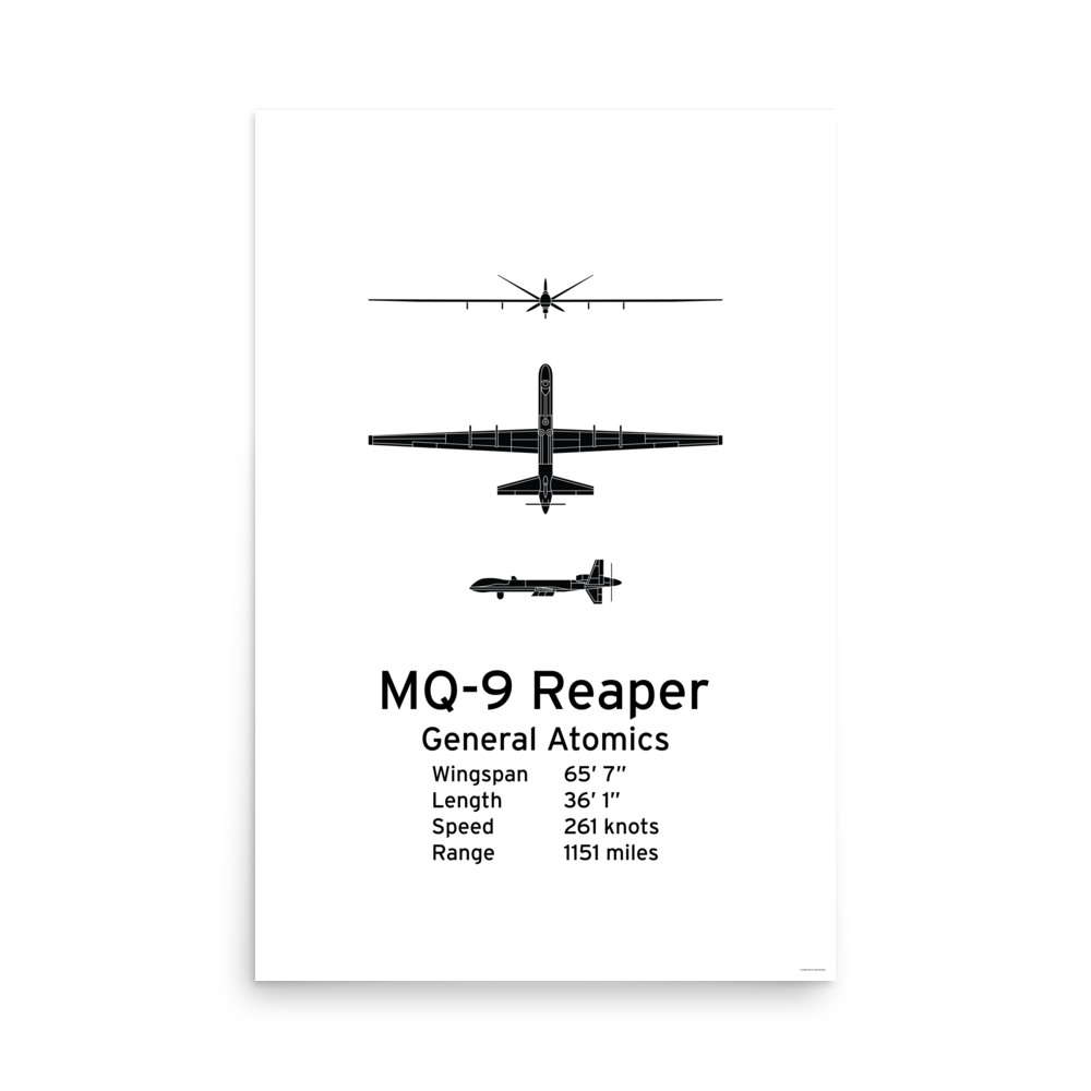 MQ-9 Reaper Poster - Hunter-Killer UAS