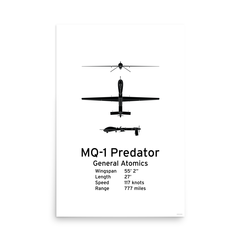 MQ-1 Predator Poster - Army Reconnaissance & Strike UAS
