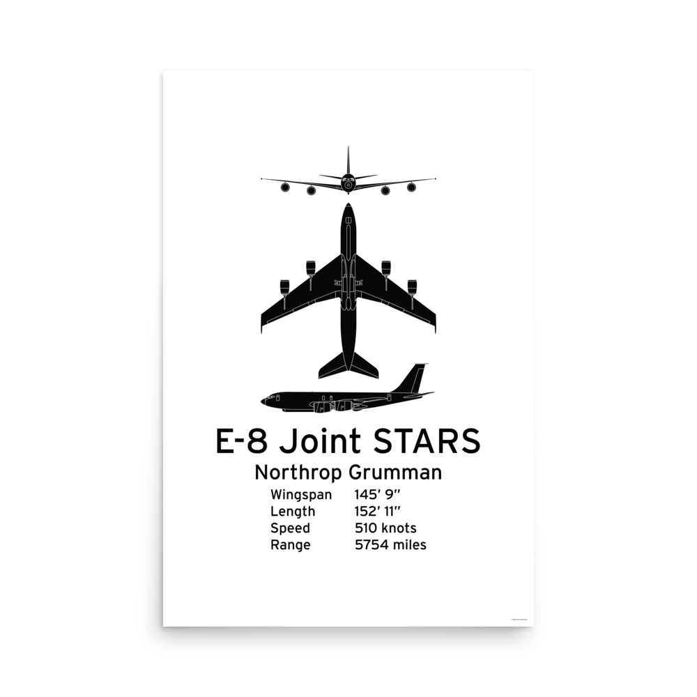 E-8 Joint STARS Poster - Airborne Battle Management & Ground Surveillance