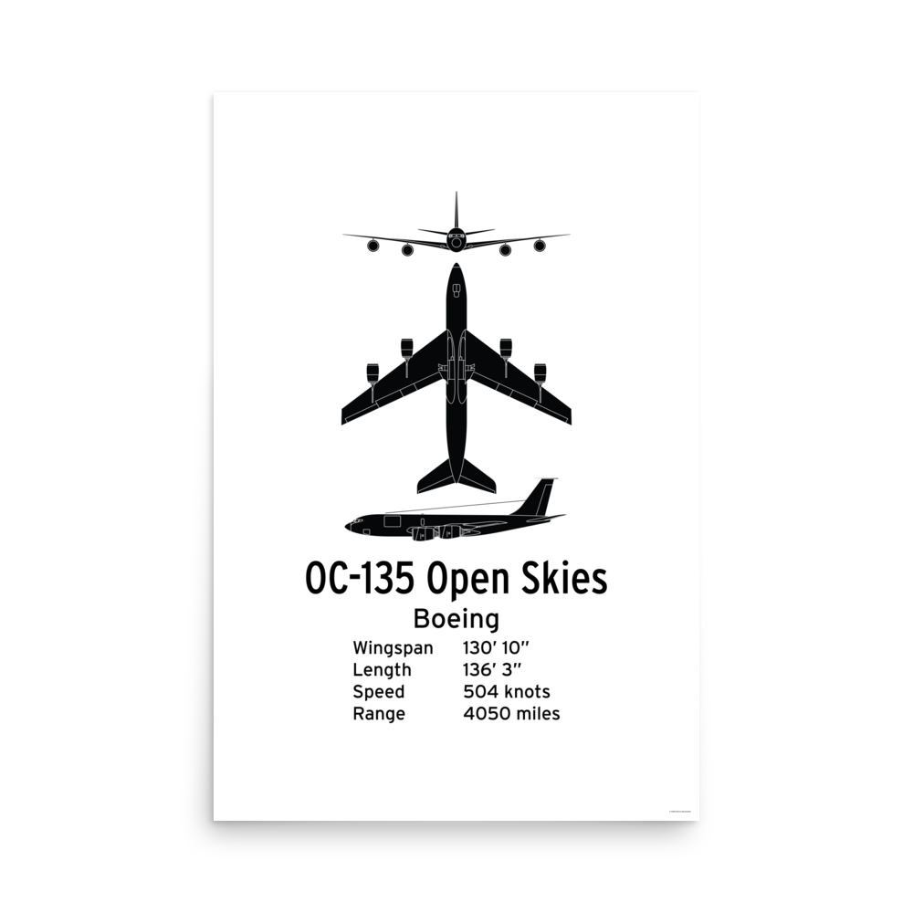 OC-135 Open Skies Poster - Arms Control Observation Aircraft