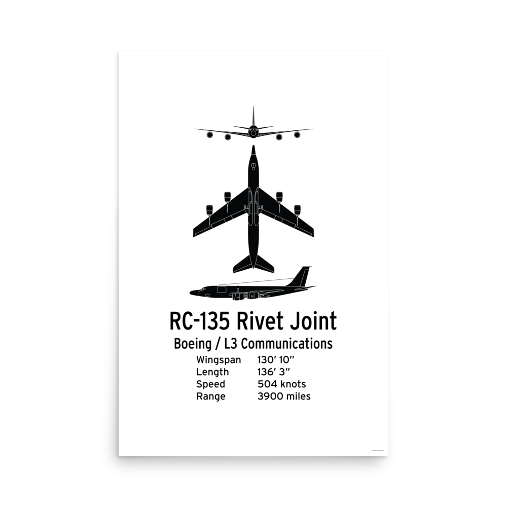 RC-135 Rivet Joint Poster - Signals Intelligence Aircraft
