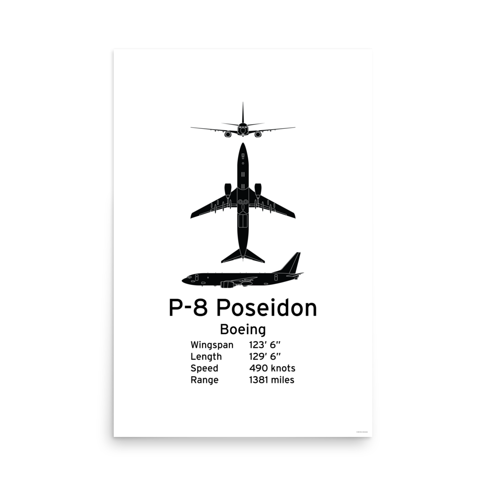 P-8 Poseidon Poster - Maritime Patrol & Sub Hunting Aircraft