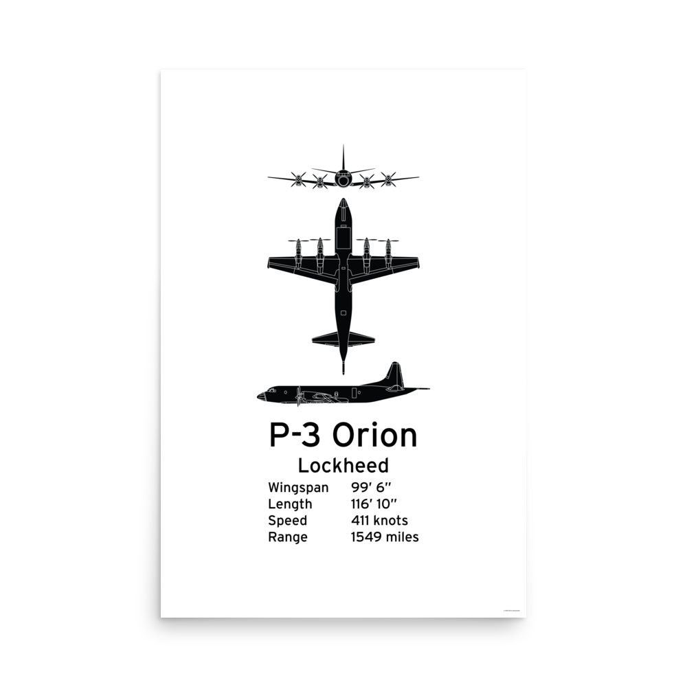 P-3 Orion Poster - Maritime Patrol & ASW Aircraft