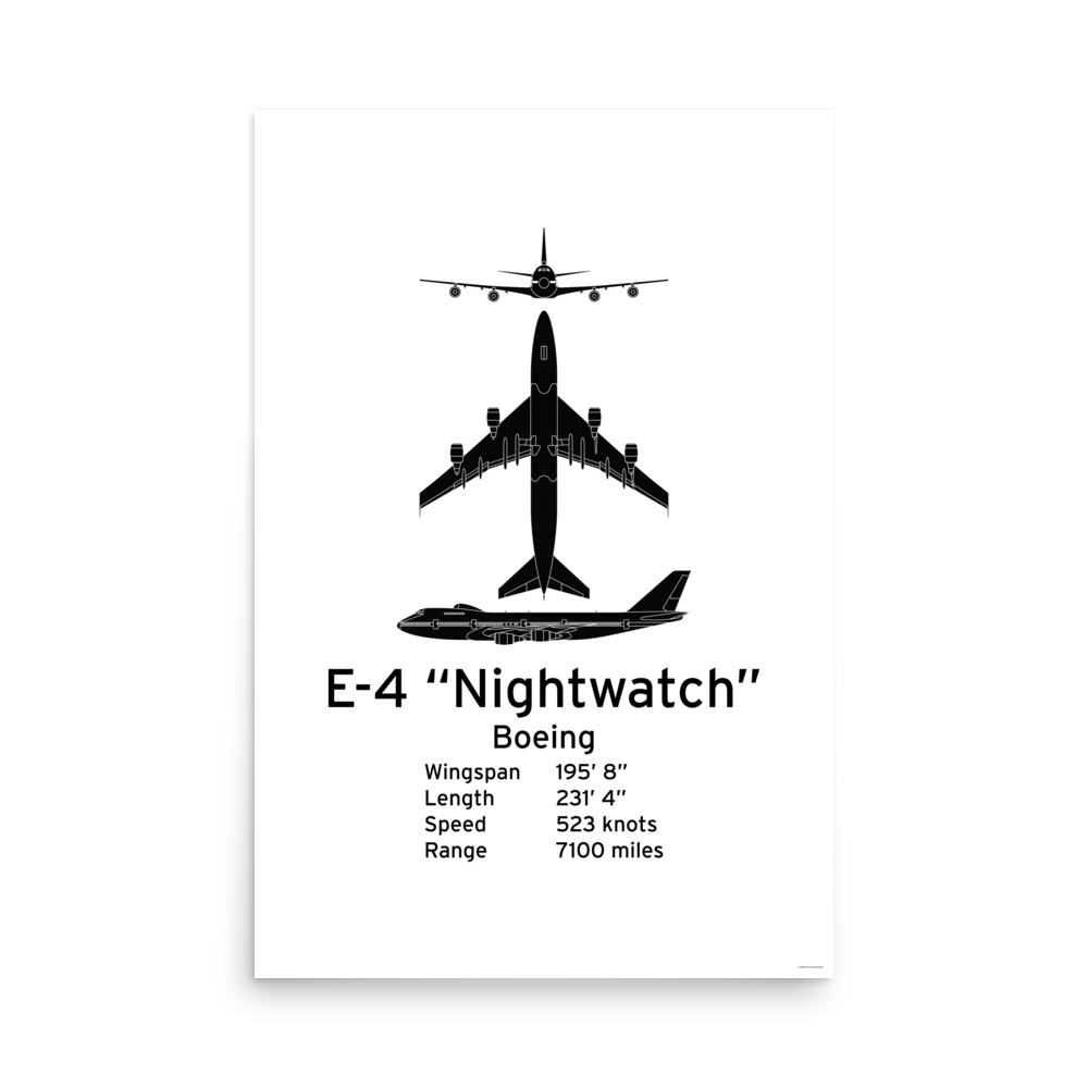 E-4 "Nightwatch" Poster - Airborne Command Post ("Doomsday Plane")