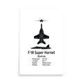 F/A-18 Super Hornet Poster - Carrier-Based Multirole Fighter