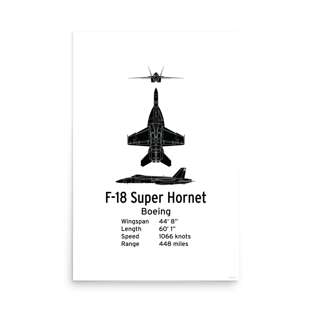 F/A-18 Super Hornet Poster - Carrier-Based Multirole Fighter
