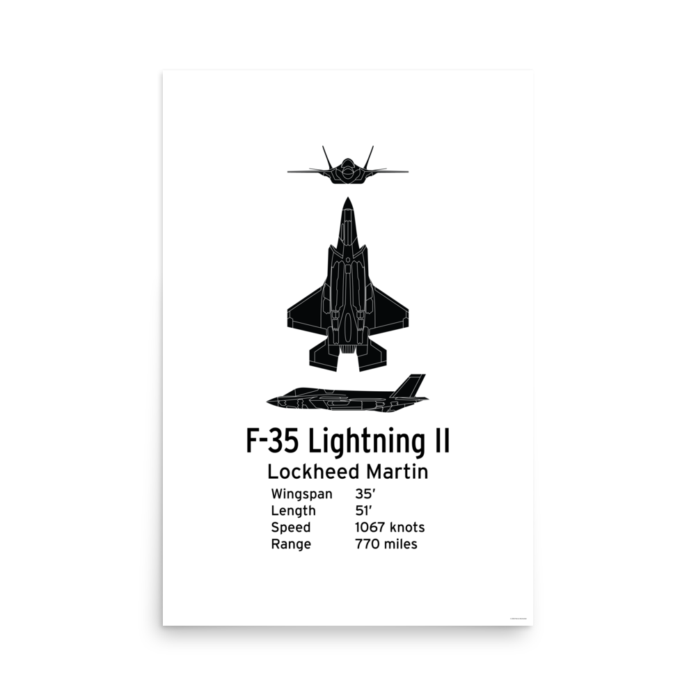 F-35 Lightning II Poster - 5th-Gen Multirole Strike Fighter