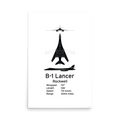 B-1 Lancer Poster - Supersonic Strategic Bomber