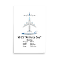 VC-25 "Air Force One" Poster - Presidential Transport