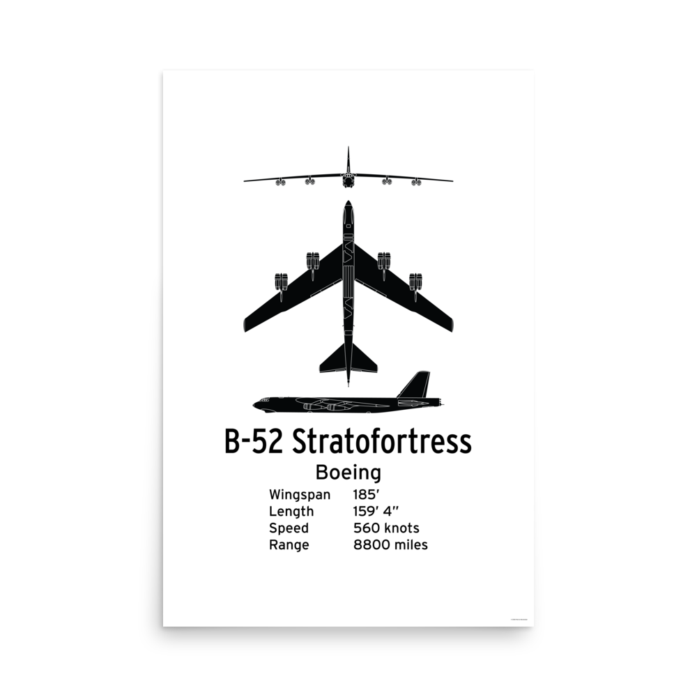 B-52 Stratofortress Poster - Long-Range Strategic Bomber