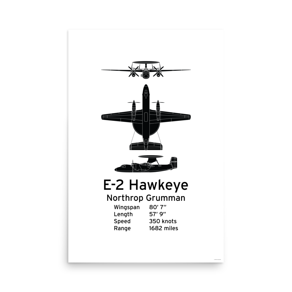 E-2 Hawkeye Poster - Carrier Airborne Early Warning
