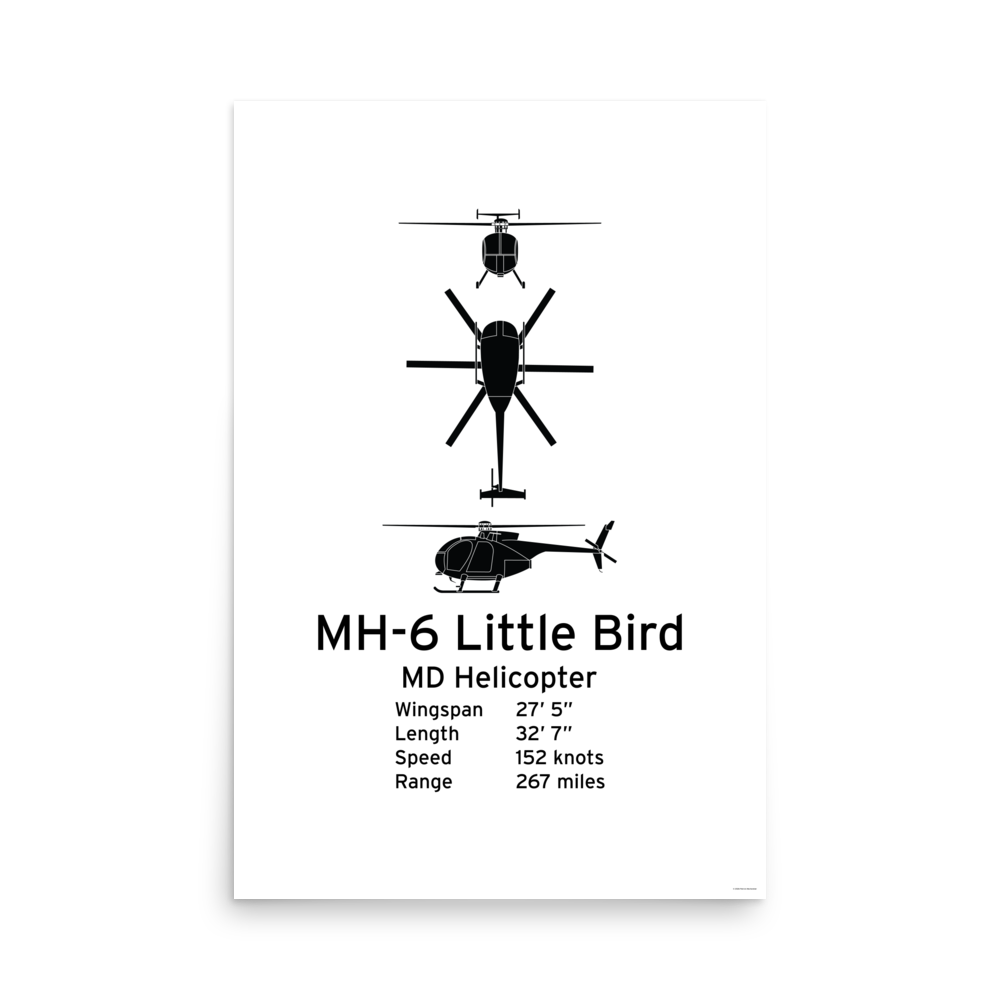 MH-6 Little Bird Poster - Special Operations Light Helicopter