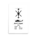 AH-1 Viper Poster - Marine Light Attack Helicopter
