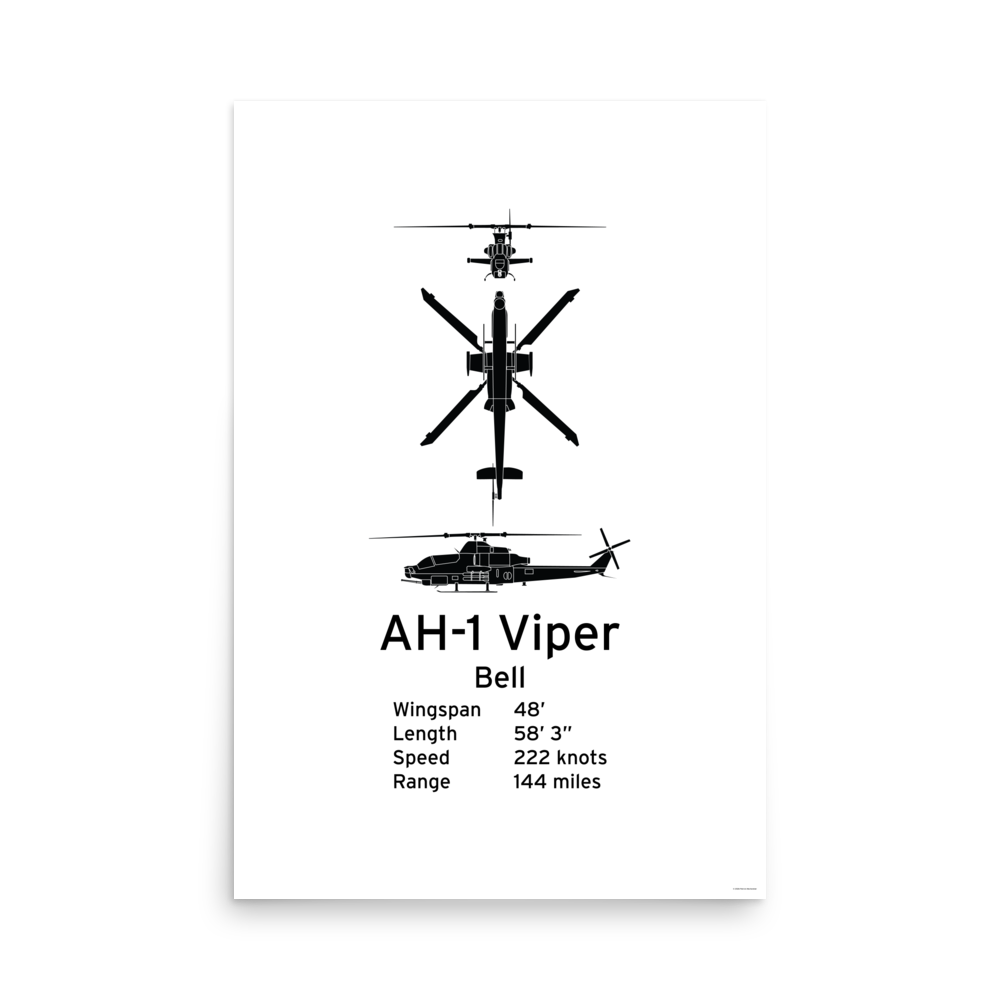 AH-1 Viper Poster - Marine Light Attack Helicopter