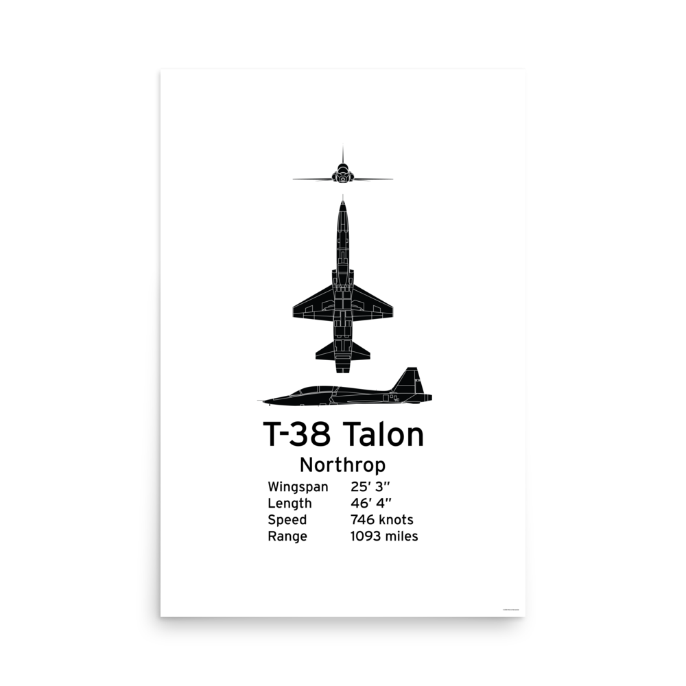 T-38 Talon Poster - Advanced Jet Trainer