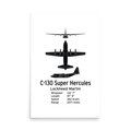 C-130 Super Hercules Poster - Tactical Airlift & Special Ops