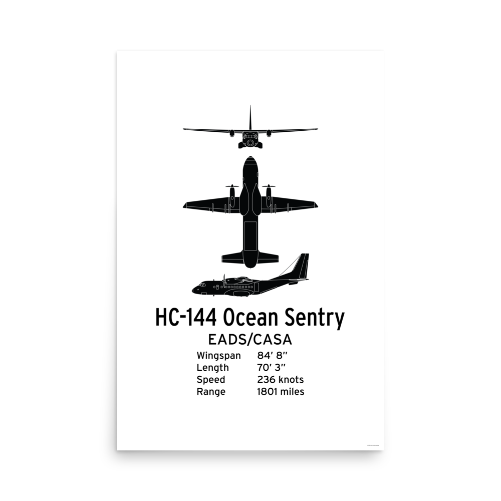 HC-144 Ocean Sentry Poster - Coast Guard Maritime Patrol