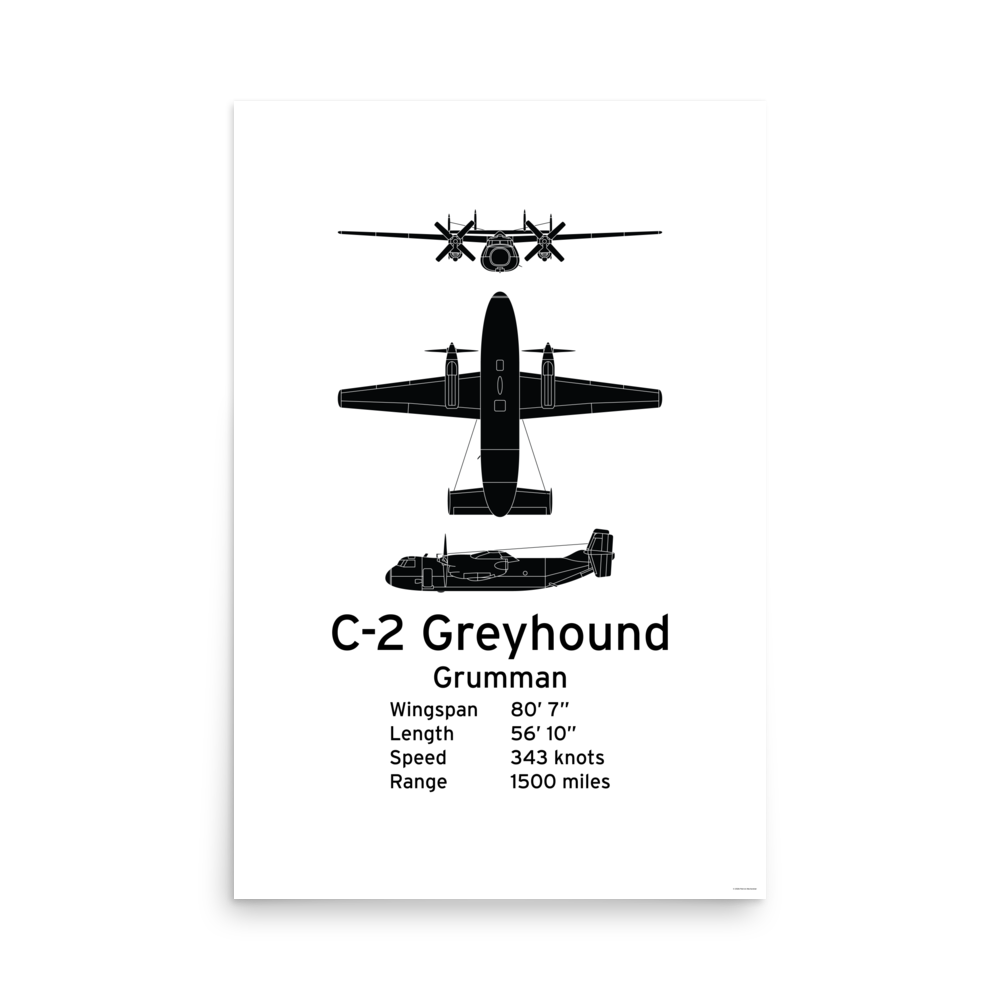 C-2 Greyhound Poster - Carrier Onboard Delivery Aircraft