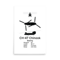 CH-47 Chinook Poster - Heavy-Lift Transport Helicopter
