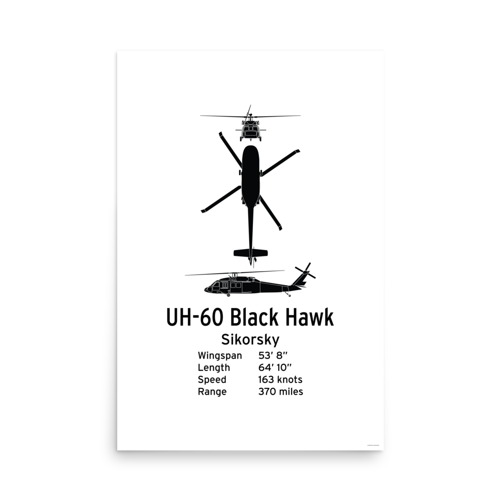 UH-60 Black Hawk Poster - Multi-Mission Utility Helicopter
