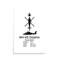 MH-65 Dolphin Poster - Coast Guard Search & Rescue Helicopter